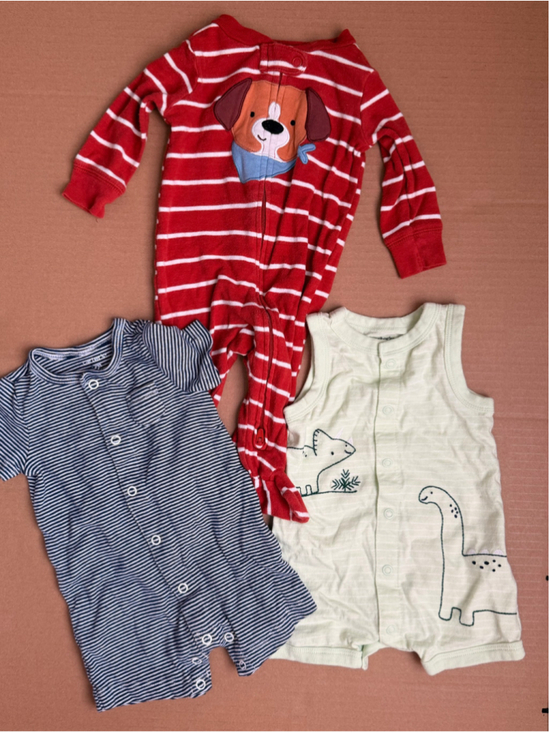 Carter's Other - Baby Carter's 3-Piece Bodysuit Set 3 Months Red White Blue